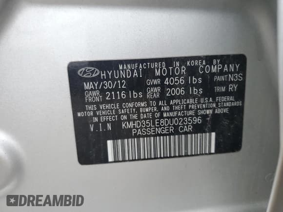 ✅ 2013 Hyundai Elantra • VIN: KMHD35LE8DU023596 • Lot: 82641785. Wystawiony na Copart z przebiegiem 87 244 mil. Bezpłatny archiwum sprzedaży aukcyjnych z USA i szczegółowy raport historii pojazdu na DreamBid. Zdjęcie 12.