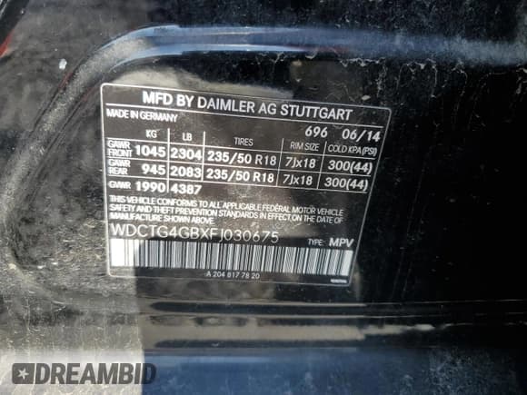 ✅ 2015 Mercedes-Benz GLA 250 • VIN: WDCTG4GBXFJ030675 • Lot: 90760815. Wystawiony na Copart z przebiegiem 134 341 mil. Bezpłatny archiwum sprzedaży aukcyjnych z USA i szczegółowy raport historii pojazdu na DreamBid. Zdjęcie 13.