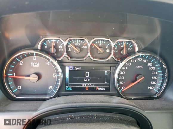 2017 Chevrolet Silverado 1500 LT with VIN 3GCPCREC0HG425190, listed as a Copart auction lot 80091875 with 124,115 mi miles and Salvage title. Bid and sale history available at DreamBid. Image 9.