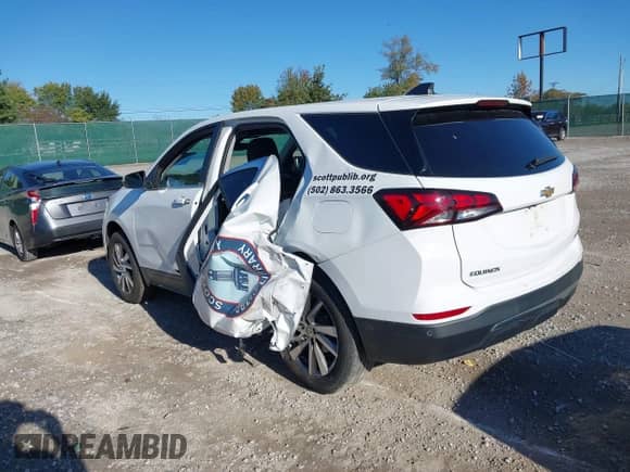2023 Chevrolet Equinox LT with VIN 3GNAXUEG1PS133146, listed as a IAAI auction lot 43470000 with 26,468 mi miles and . Bid and sale history available at DreamBid. Image 3.