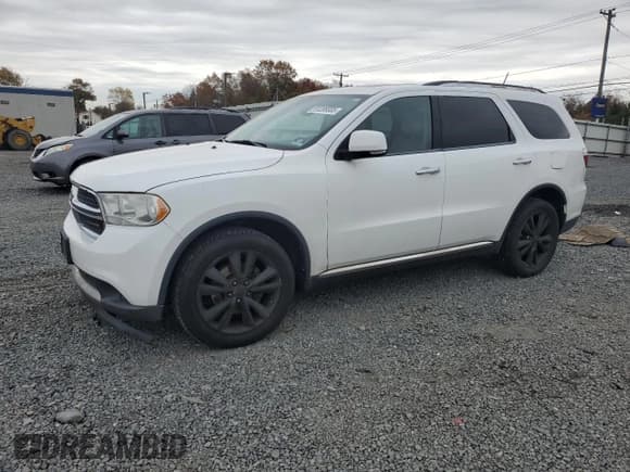 ✅ 2013 Dodge Durango Crew • VIN: 1C4RDJDG6DC540384 • Lot: 91208005. Listed on Copart with 160,921 mi. Free auction sales archive from the USA and detailed vehicle history report at DreamBid. Image 1.