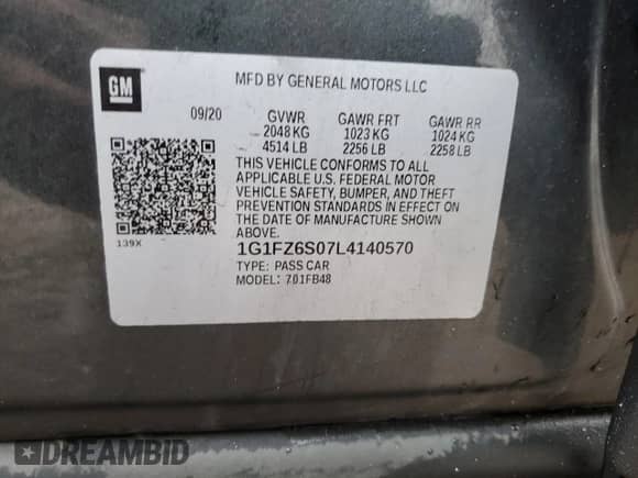 2020 Chevrolet Bolt EV Premier z VIN 1G1FZ6S07L4140570, wystawiony jako Copart lot #41047354 z przebiegiem 122 428 mil mil oraz . Historia ofert i sprzedaży dostępna na DreamBid. Obrazek 14.