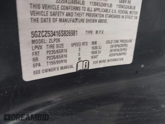 ✅ 2006 Saturn VUE • VIN: 5GZCZ53416S826981 • Lot: 42359831. Wystawiony na IAAI z przebiegiem 168 457 mil. Bezpłatny archiwum sprzedaży aukcyjnych z USA i szczegółowy raport historii pojazdu na DreamBid. Zdjęcie 9.
