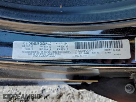 ✅ 2012 Chrysler 200 LX • VIN: 1C3CCBAB4CN145070 • Лот: 93036355. Опубликован ранее на Copart с пробегом 247 871 миль. Бесплатный доступ к архиву аукционных продаж из США и подробный отчёт об истории автомобиля на DreamBid. Изображение 12.