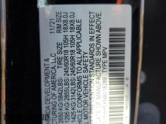 ✅ 2022 Honda Pilot EX-L • VIN: 5FNYF6H5XNB018289 • Лот: 81618255. Опубликован ранее на Copart с пробегом 46 615 миль. Бесплатный доступ к архиву аукционных продаж из США и подробный отчёт об истории автомобиля на DreamBid. Изображение 13.