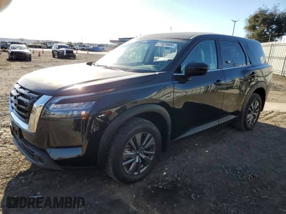 2024 Nissan Pathfinder S with VIN 5N1DR3AA0RC200612, listed as a Copart auction lot 77629804 with Not provided miles and Salvage title. Bid and sale history available at DreamBid. Image 1.