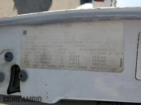 1995 Chevrolet S-10 LS с VIN 1GCCS1946SK113428, выставлен на аукционе Copart как лот 76366754 с пробегом 200 417 миль миль и Списание • Salvage title. История ставок и продаж доступна на DreamBid. Изображение 13.