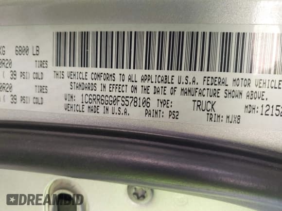 ✅ 2015 Ram 1500 SLT • VIN: 1C6RR6GG0FS578106 • Lot: 41671542. Listed on IAAI with 103,159 mi. Free auction sales archive from the USA and detailed vehicle history report at DreamBid. Image 9.