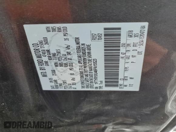 ✅ 2006 Ford Ranger XL • VIN: 1FTYR10U46PA15523 • Lot: 95518455. Listed on Copart with 160,060 mi. Free auction sales archive from the USA and detailed vehicle history report at DreamBid. Image 12.