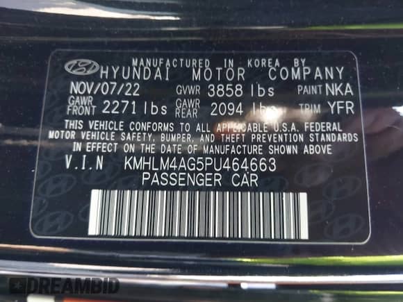 2023 Hyundai Elantra SEL с VIN KMHLM4AG5PU464663, выставлен на аукционе IAAI как лот 43544425 с пробегом 143 052 миль миль и . История ставок и продаж доступна на DreamBid. Изображение 9.