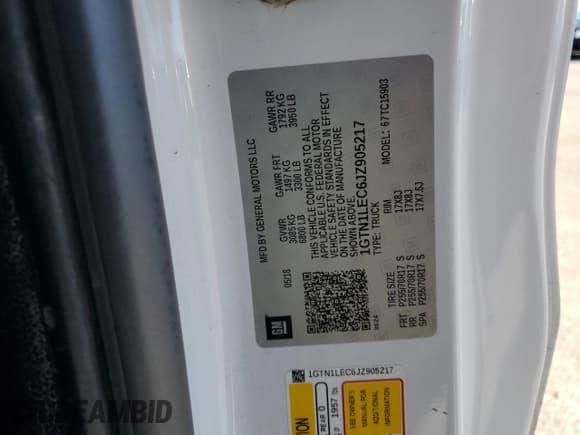 ✅ 2018 GMC Sierra 1500 • VIN: 1GTN1LEC6JZ905217 • Лот: 82691815. Опубликован ранее на Copart с пробегом 124 293 миль. Бесплатный доступ к архиву аукционных продаж из США и подробный отчёт об истории автомобиля на DreamBid. Изображение 12.