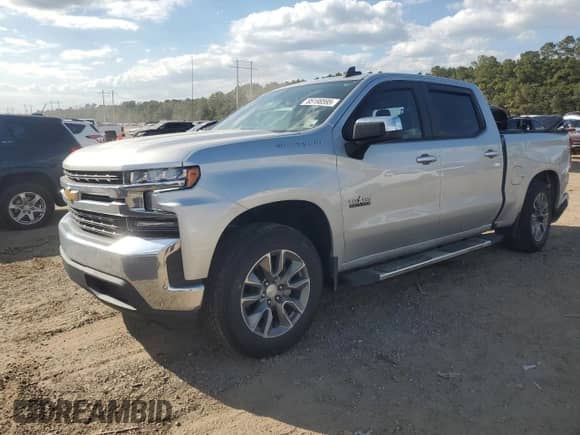 2022 Chevrolet Silverado 1500 LT with VIN 1GCPWCED3NZ107265, listed as a Copart auction lot 85198595 with 55,090 mi miles and Salvage title. Bid and sale history available at DreamBid. Image 1.
