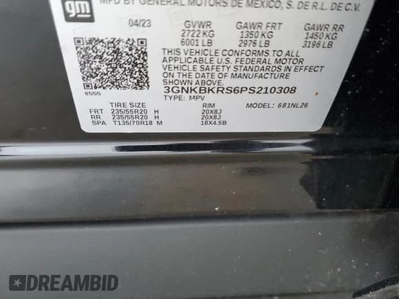 ✅ 2023 Chevrolet Blazer RS • VIN: 3GNKBKRS6PS210308 • Lot: 69443145. Wystawiony na Copart z przebiegiem 8 319 mil. Bezpłatny archiwum sprzedaży aukcyjnych z USA i szczegółowy raport historii pojazdu na DreamBid. Zdjęcie 13.
