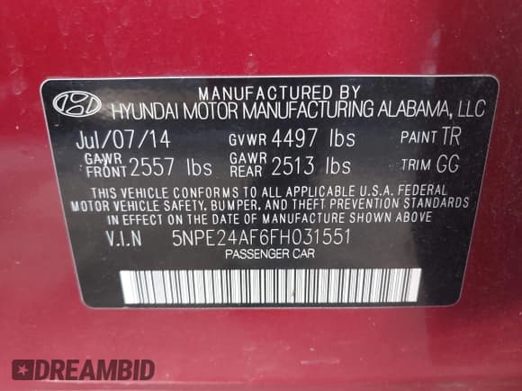 ✅ 2015 Hyundai Sonata SE • VIN: 5NPE24AF6FH031551 • Лот: 43479187. Опубликован ранее на IAAI с пробегом 156 453 миль. Бесплатный доступ к архиву аукционных продаж из США и подробный отчёт об истории автомобиля на DreamBid. Изображение 9.