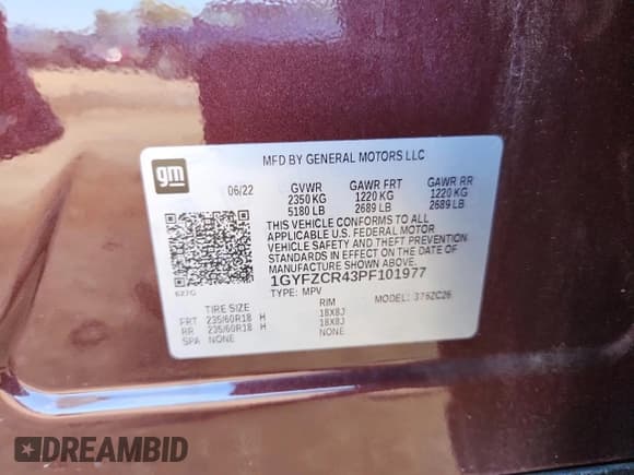 ✅ 2023 Cadillac XT4 FWD Premium Luxury • VIN: 1GYFZCR43PF101977 • Lot: 81927525. Listed on Copart with 17,023 mi. Free auction sales archive from the USA and detailed vehicle history report at DreamBid. Image 14.