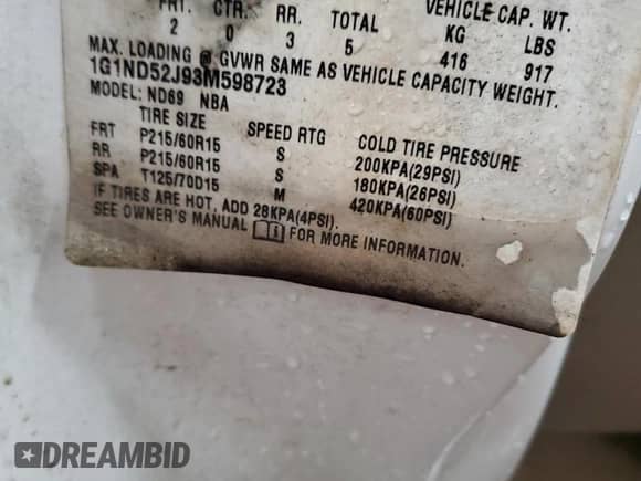 2003 Chevrolet Malibu с VIN 1G1ND52J93M598723, выставлен на аукционе Copart как лот 74934784 с пробегом 129 502 миль миль и Чистый • Clean title. История ставок и продаж доступна на DreamBid. Изображение 12.