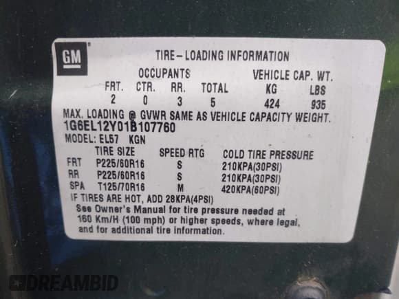 ✅ 2001 Cadillac Eldorado ESC • VIN: 1G6EL12Y01B107760 • Lot: 42797121. Wystawiony na IAAI z przebiegiem 86 446 mil. Bezpłatny archiwum sprzedaży aukcyjnych z USA i szczegółowy raport historii pojazdu na DreamBid. Zdjęcie 9.