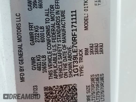 ✅ 2024 GMC Sierra 2500HD • VIN: 1GT39LE70RF171111 • Лот: 50174155. Опубликован ранее на Copart с пробегом 5 231 миль. Бесплатный доступ к архиву аукционных продаж из США и подробный отчёт об истории автомобиля на DreamBid. Изображение 13.