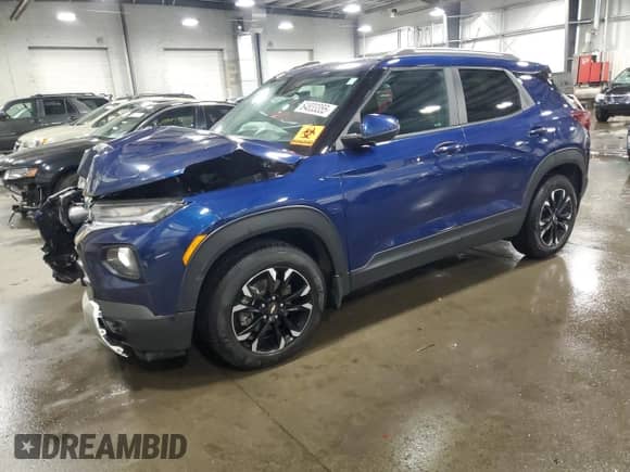 2022 Chevrolet TrailBlazer LT с VIN KL79MPSL7NB020590, выставлен на аукционе Copart как лот 64833355 с пробегом 41 545 миль миль и Списание • Salvage title. История ставок и продаж доступна на DreamBid. Изображение 1.