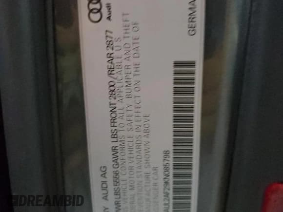 ✅ 2019 Audi A6 Premium Plus • VIN: WAUL2AF29KN085798 • Lot: 85363375. Listed on Copart with 49,428 mi. Free auction sales archive from the USA and detailed vehicle history report at DreamBid. Image 12.