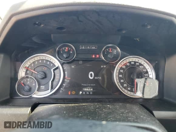 2019 Ram 1500 Warlock with VIN 1C6RR6GT2KS675881, listed as a Copart auction lot 65443724 with 115,546 mi miles and Salvage title. Bid and sale history available at DreamBid. Image 9.