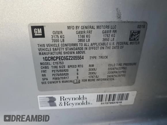 ✅ 2016 Chevrolet Silverado 1500 Custom • VIN: 1GCRCPEC6GZ205564 • Лот: 80423034. Опубликован ранее на Copart с пробегом 184 420 миль. Бесплатный доступ к архиву аукционных продаж из США и подробный отчёт об истории автомобиля на DreamBid. Изображение 13.