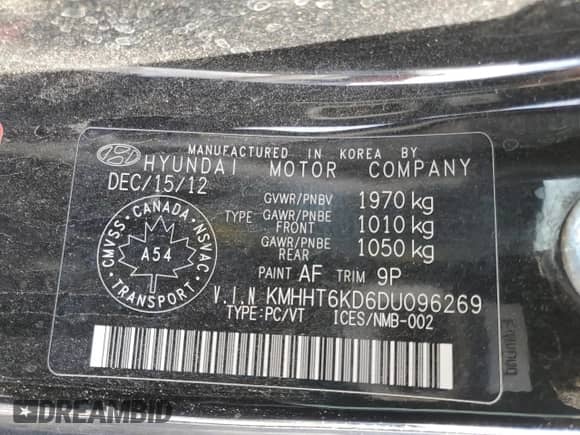 2013 Hyundai Genesis Coupe Premium с VIN KMHHT6KD6DU096269, выставлен на аукционе Copart как лот 87913865 с пробегом 113 187 миль миль и Списание • Salvage title. История ставок и продаж доступна на DreamBid. Изображение 12.