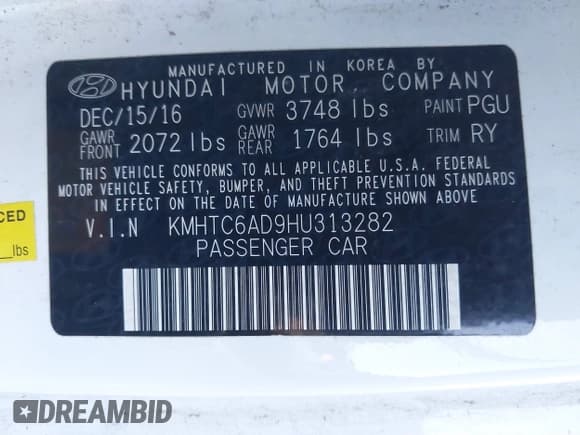 ✅ 2017 Hyundai Veloster • VIN: KMHTC6AD9HU313282 • Lot: 41712203. Wystawiony na IAAI z przebiegiem 119 791 mil. Bezpłatny archiwum sprzedaży aukcyjnych z USA i szczegółowy raport historii pojazdu na DreamBid. Zdjęcie 9.