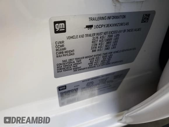 ✅ 2021 Chevrolet Silverado 1500 LT • VIN: 1GCPYJEKXMZ390145 • Lot: 66946484. Wystawiony na Copart z przebiegiem Nie podano. Bezpłatny archiwum sprzedaży aukcyjnych z USA i szczegółowy raport historii pojazdu na DreamBid. Zdjęcie 12.