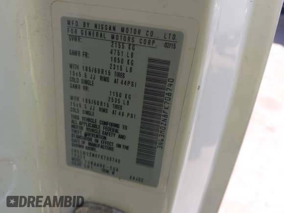 2015 Chevrolet City Express Cargo LT с VIN 3N63M0ZN8FK708740, выставлен на аукционе IAAI как лот 42004531 с пробегом 262 567 миль миль и . История ставок и продаж доступна на DreamBid. Изображение 9.