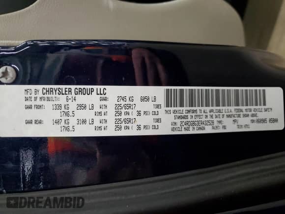 ✅ 2014 Dodge Grand Caravan SE • VIN: 2C4RDGBG3ER432528 • Lot: 90934705. Listed on Copart with 152,137 mi. Free auction sales archive from the USA and detailed vehicle history report at DreamBid. Image 13.