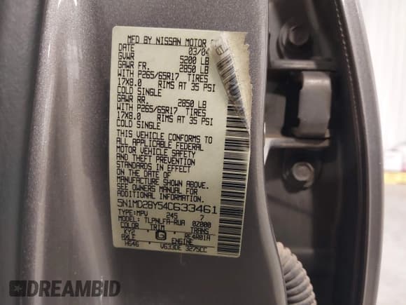 ✅ 2004 Nissan Xterra SE • VIN: 5N1MD28Y54C633461 • Lot: 42035114. Wystawiony na IAAI z przebiegiem 172 073 mil. Bezpłatny archiwum sprzedaży aukcyjnych z USA i szczegółowy raport historii pojazdu na DreamBid. Zdjęcie 9.