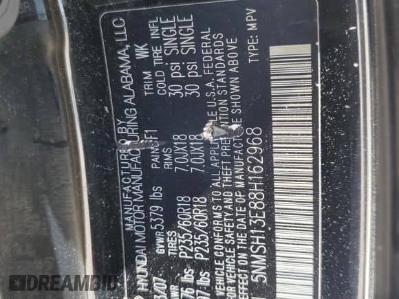 ✅ 2008 Hyundai Santa Fe SE • VIN: 5NMSH13E88H162968 • Lot: 51133804. Listed on Copart with 256,508 mi. Free auction sales archive from the USA and detailed vehicle history report at DreamBid. Image 16.