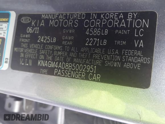 ✅ 2011 Kia Optima EX Hybrid • VIN: KNAGM4AD8B5002951 • Lot: 42462401. Wystawiony na IAAI z przebiegiem 198 079 mil. Bezpłatny archiwum sprzedaży aukcyjnych z USA i szczegółowy raport historii pojazdu na DreamBid. Zdjęcie 9.