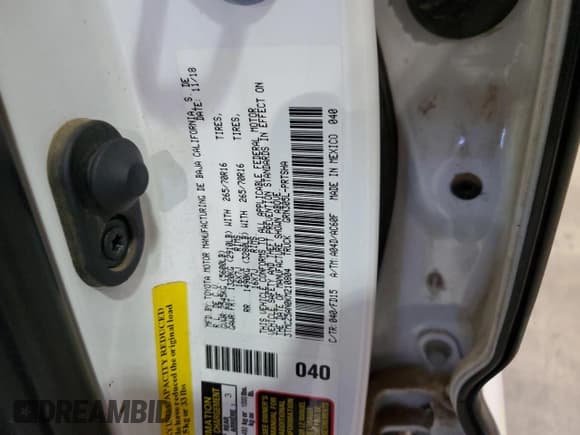 ✅ 2019 Toyota Tacoma SR • VIN: 3TMCZ5AN0KM210804 • Лот: 89557365. Опубликован ранее на Copart с пробегом 111 931 миль. Бесплатный доступ к архиву аукционных продаж из США и подробный отчёт об истории автомобиля на DreamBid. Изображение 13.