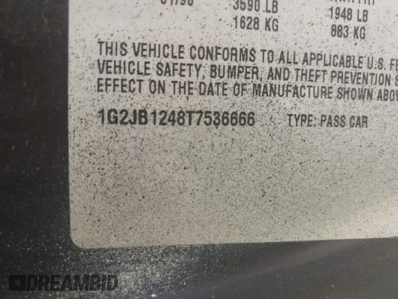 ✅ 1996 Pontiac Sunfire SE • VIN: 1G2JB1248T7536666 • Lot: 42581138. Wystawiony na IAAI z przebiegiem 119 192 mil. Bezpłatny archiwum sprzedaży aukcyjnych z USA i szczegółowy raport historii pojazdu na DreamBid. Zdjęcie 9.