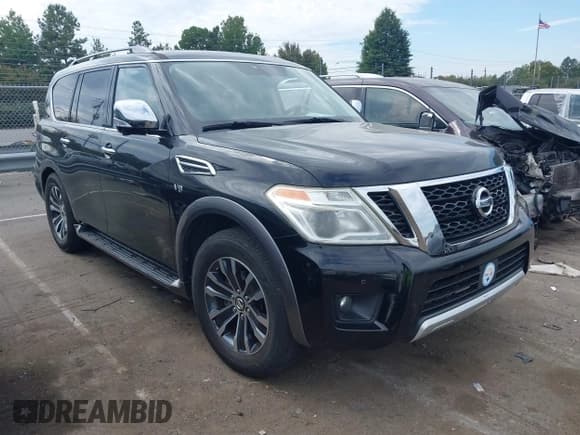 ✅ 2018 Nissan Armada SV • VIN: JN8AY2ND1J9051528 • Лот: 43318682. Опубликован ранее на IAAI с пробегом 131 433 миль. Бесплатный доступ к архиву аукционных продаж из США и подробный отчёт об истории автомобиля на DreamBid. Изображение 1.