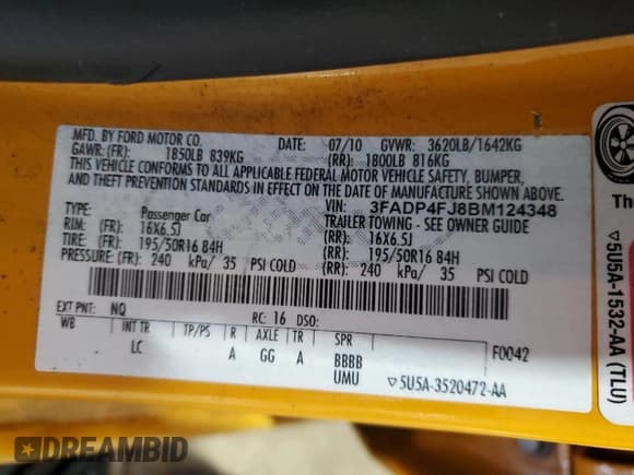 ✅ 2011 Ford Fiesta SES • VIN: 3FADP4FJ8BM124348 • Lot: 90252535. Wystawiony na Copart z przebiegiem 111 429 mil. Bezpłatny archiwum sprzedaży aukcyjnych z USA i szczegółowy raport historii pojazdu na DreamBid. Zdjęcie 12.