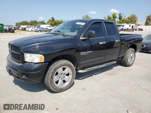 2005 Dodge 1500 SLT z VIN 1D7HU18D55S191579, wystawiony jako Copart lot #80483805 z przebiegiem 101 026 mil mil oraz Szkoda całkowita • Salvage title. Historia ofert i sprzedaży dostępna na DreamBid. Obrazek 1.