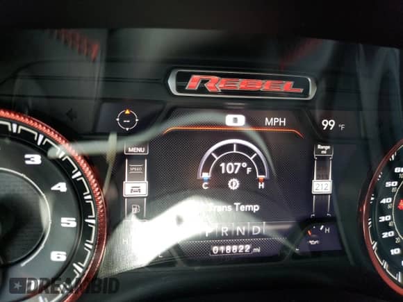 2020 Ram 1500 Rebel z VIN 1C6RRELT9LN303468, wystawiony jako Copart lot #71399722 z przebiegiem 18 822 mil mil oraz . Historia ofert i sprzedaży dostępna na DreamBid. Obrazek 8.