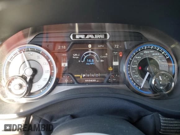 ✅ 2020 Ram 1500 Limited • VIN: 1C6SRFHTXLN217618 • Lot: 87473825. Listed on Copart with 53,420 mi. Free auction sales archive from the USA and detailed vehicle history report at DreamBid. Image 9.