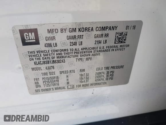 ✅ 2018 Buick Encore Preferred II • VIN: KL4CJBSB1JB630243 • Лот: 42884580. Опубликован ранее на IAAI с пробегом Не указан. Бесплатный доступ к архиву аукционных продаж из США и подробный отчёт об истории автомобиля на DreamBid. Изображение 9.