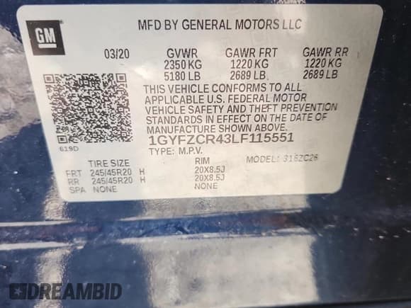 ✅ 2020 Cadillac XT4 FWD Premium Luxury • VIN: 1GYFZCR43LF115551 • Lot: 69310055. Listed on Copart with Not provided. Free auction sales archive from the USA and detailed vehicle history report at DreamBid. Image 13.