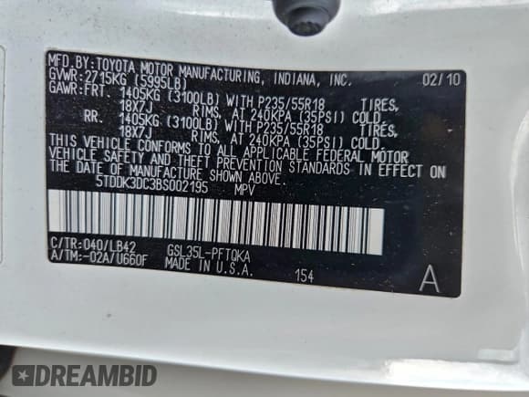 ✅ 2011 Toyota Sienna XLE • VIN: 5TDDK3DC3BS002195 • Lot: 94539625. Wystawiony na Copart z przebiegiem 329 436 mil. Bezpłatny archiwum sprzedaży aukcyjnych z USA i szczegółowy raport historii pojazdu na DreamBid. Zdjęcie 13.