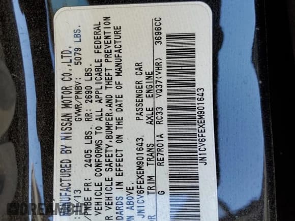 ✅ 2014 Infiniti Q60 • VIN: JN1CV6FEXEM901643 • Лот: 80124245. Опубликован ранее на Copart с пробегом 102 905 миль. Бесплатный доступ к архиву аукционных продаж из США и подробный отчёт об истории автомобиля на DreamBid. Изображение 13.