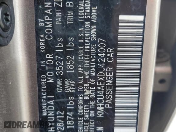 ✅ 2013 Hyundai Accent GLS • VIN: KMHCU4AEXDU424007 • Лот: 72331164. Опубликован ранее на Copart с пробегом 83 266 миль. Бесплатный доступ к архиву аукционных продаж из США и подробный отчёт об истории автомобиля на DreamBid. Изображение 12.