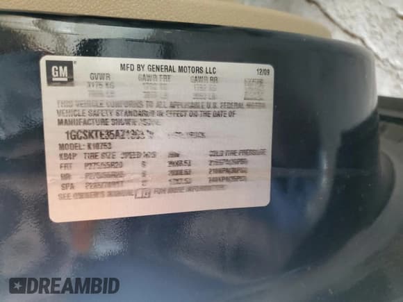 ✅ 2010 Chevrolet Silverado 1500 LTZ • VIN: 1GCSKTE35AZ136340 • Lot: 82182335. Listed on Copart with 243,869 mi. Free auction sales archive from the USA and detailed vehicle history report at DreamBid. Image 12.