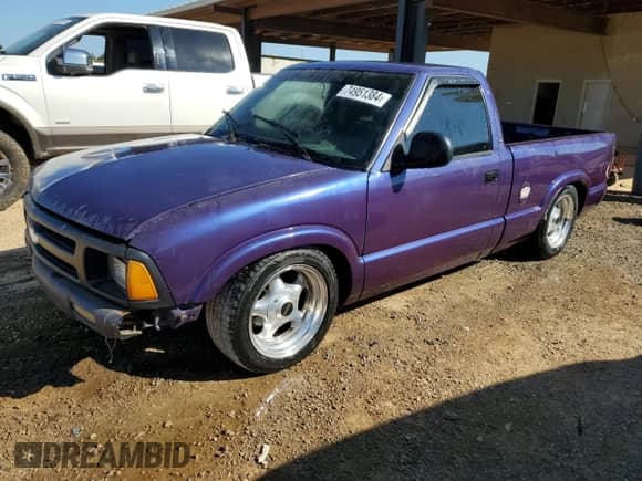 1994 Chevrolet S-10 z VIN 1GCCS14Z7RK126394, wystawiony jako Copart lot #74951384 z przebiegiem 291 608 mil mil oraz Szkoda całkowita • Salvage title. Historia ofert i sprzedaży dostępna na DreamBid. Obrazek 1.