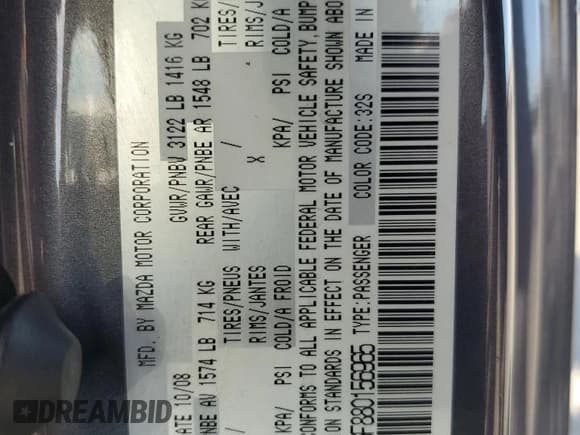 ✅ 2008 Mazda MX-5 Miata Grand Touring • VIN: JM1NC26F880156965 • Lot: 71370335. Wystawiony na Copart z przebiegiem Nie podano. Bezpłatny archiwum sprzedaży aukcyjnych z USA i szczegółowy raport historii pojazdu na DreamBid. Zdjęcie 12.