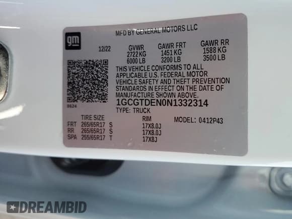 ✅ 2022 Chevrolet Colorado 4WD Z71 • VIN: 1GCGTDEN0N1332314 • Лот: 71761374. Опубликован ранее на Copart с пробегом 15 639 миль. Бесплатный доступ к архиву аукционных продаж из США и подробный отчёт об истории автомобиля на DreamBid. Изображение 12.